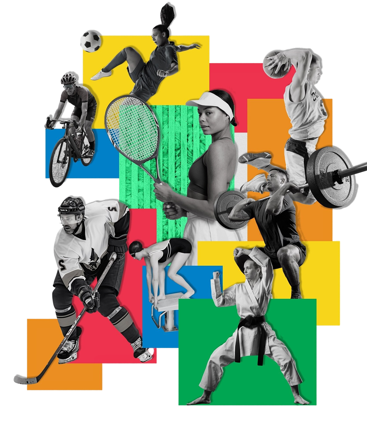 Collage of different sports